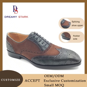 Handmade Unique Design High Quality Vintage Men's Leather <b>Shoes</b> Custom Logo High-end Sense <b>Comfort</b> Autumn Lace-up Wedding <b>Shoes</b> - Product Image 2