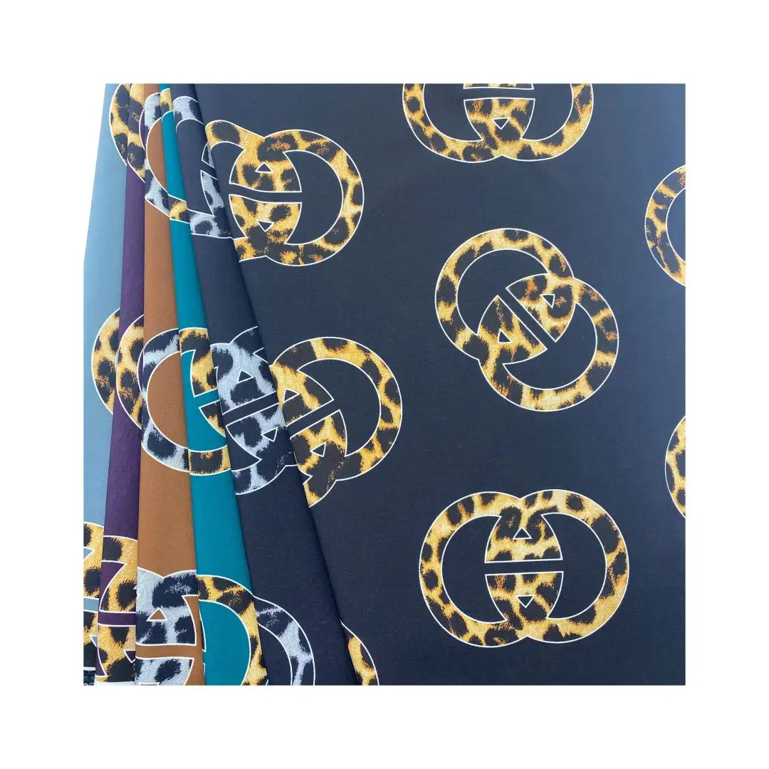 Latest design free samples bulk sale 100% polyester fabric OEM printed fabric for women's dress