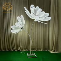 Dekorasi Panggung Pernikahan Mank, Lorong, Renda Logam, Peony, Camellia, Lampu Lantai Bunga untuk Dalam/Luar Ruangan, Lampu Jalan Kelopak Bunga Pernikahan