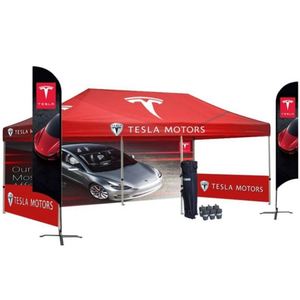 Tentes pliantes personnalisées durables avec logo imprimé pour l'automobile, l'agriculture, les événements en plein air et les salons professionnels – Cadeaux promotionnels - Product Image 1