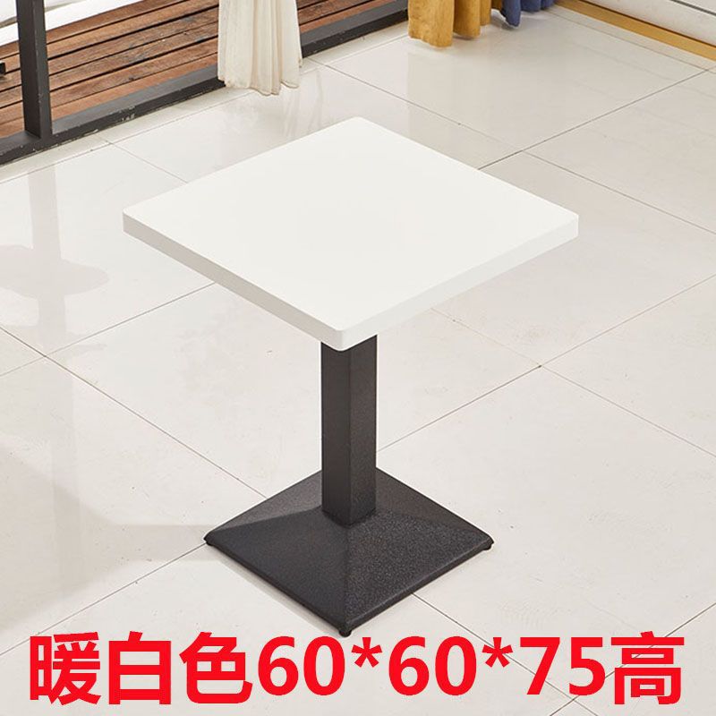 Mesa cuadrada de 60x60 cm - Blanco cálido
