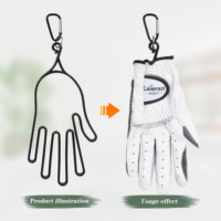 Support de séchage pour gants de golf en plastique - Modèle ZW635 - Emballage personnalisable - Accessoire de golf essentiel