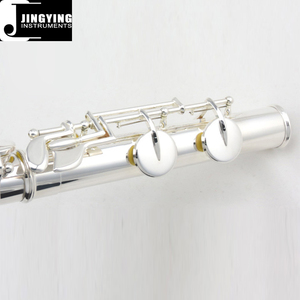 2023 Jingying Music Professional Cupronickel Body Head Joint Overall Silver Plating Alto <span class=keywords><strong>Flûte</strong></span> avec Joint de <span class=keywords><strong>tête</strong></span> incurvé droit - Product Image 4