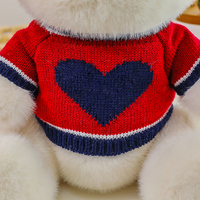 Nouvelle peluche chien articulé mignon en forme de dessin animé, avec pull, jouet en peluche doux, poupée animale en peluche à membres mobiles, toucher doux