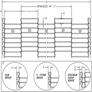 حزام ناقل سلسلة سلمية من شبكة الأسلاك المنسوجة بنمط التويل، مصنوع من الفولاذ المقاوم للصدأ SUS 304 316، مخصص، صالح للاستخدام الغذائي - Product Image 3