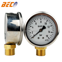 2.5 Inch 16bar Stainless Steel Glycerin Filled Pressure Gauge