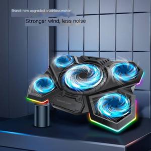 Support de <span class=keywords><strong>refroidissement</strong></span> pour <span class=keywords><strong>ordinateur</strong></span> <span class=keywords><strong>portable</strong></span> de jeu RGB à hauteur réglable, 5 ventilateurs avec moteur sans balais pour une performance de vent puissante - Product Image 4