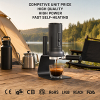 58MM Portafilter 7500mAh/13500mAh Şarj Edilebilir Elektrikli Kahve Makinesi 19 Bar 12V140W Kamp Seyahat Ev Ofis için Hızlı Isıtma