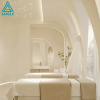 Projet de rénovation de mobilier et d'éclairage LED pour salon de beauté écologique, studio de soins de la peau et clinique esthétique