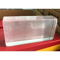 Blocs de verre transparents en cristal à coins arrondis, à une face givrée, pour cloisons décoratives