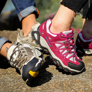 Zapatos de Senderismo con Parte Superior de Malla y Cuero, Suela de Goma, Transpirables, Unisex, Otoño, Bajos, para Trekking, Caminatas al Aire Libre - Product Image 1