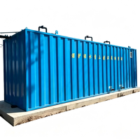 Système MBBR intégré conteneurisé pour station d'épuration des eaux usées, pompe à pression, capacité de 50 000 L/heure pour
