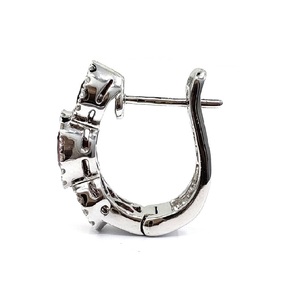 Modernos Pendientes de Aro de Oro Blanco Sólido de 18K para Mujer, Diseño Excelente para Novia, con Incrustaciones de Rubíes, Estilo Bonito, Regalo para Bodas y Fiestas - Product Image 3