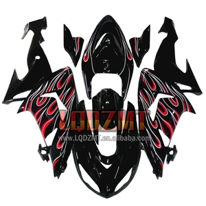 Cuerpo de inyección para <span class=keywords><strong>KAWASAKI</strong></span> NINJA <span class=keywords><strong>ZX</strong></span> <span class=keywords><strong>10</strong></span> <span class=keywords><strong>R</strong></span> 10R 1000 CC ZX10R 06 07 51LQ.20 ZX1000 2006 <span class=keywords><strong>2007</strong></span> Kit de carenado OEM de llamas rojas - Product Image 1