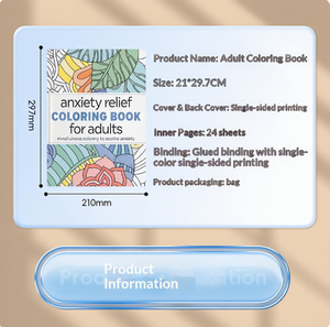 Livre de <span class=keywords><strong>coloriage</strong></span> et de dessin pour adultes de 24 pages pour soulager le stress et la relaxation avec des motifs de mandala, modèle en papier de qualité supérieure - Product Image 4