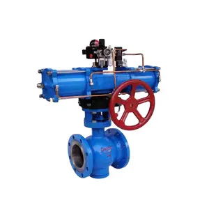 factory price air actuated V type ball valve