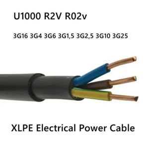 Câble d'alimentation électrique XLPE 0,6/1 kV 3G16 3G4 3G6 <span class=keywords><strong>3G1</strong></span>, <span class=keywords><strong>5</strong></span> 3G2, <span class=keywords><strong>5</strong></span> 3G10 3G25 U1000 R2V R02V U1000 - Product Image 1