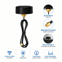 Antenne WiFi 2,4 GHz 5,8 GHz à fixation par vis, double bande, étanche, type Puck, pour routeur et appareil IoT