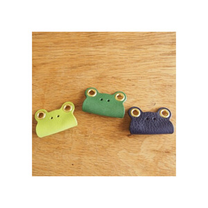 Leather data <b>cable</b> organizer clip, cartoon frog head <b>cable</b> winder, data <b>cable</b> and earphone holder. - Product Image 4