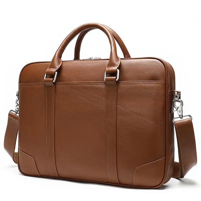 ODM OEM 8988 Vintage Genuine Leather Business Tote Work Laptop Bags office man designer bag men's briefcase for men handbags