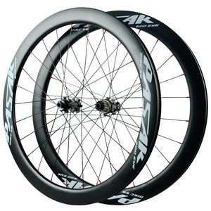Juego de Ruedas de Carbono para Bicicleta de Carretera 700c Freno de Disco Center Lock QR Eje Pasante 15 12mm Clincher Carbono Tubeless HG MS XDR 12 Velocidades - Product Image 4