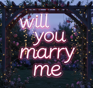 Letrero de Neón con la Frase '¿Te Casas Conmigo?' LED RGB <span class=keywords><strong>para</strong></span> Propuesta de Matrimonio, Exhibición en Tiendas, Arte de Interior, Impermeable, Duradero, Marco Personalizable, Colores Personalizables - Product Image 2