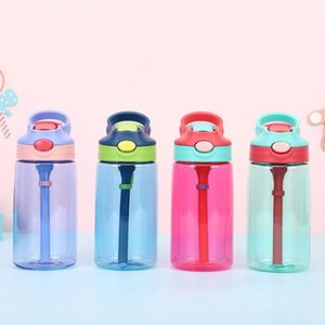 Bouteille d'eau en plastique transparent sans BPA de 500 ml avec paille, mignonne et géante, idéale pour l'école et les enfants, compatible eau bouillante - Product Image 3