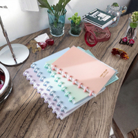 Mini album photo de jeu de cartes DIY à trou de champignon Bloc-notes de stockage à feuilles mobiles de 3 pouces Taille A6 Couverture rigide avec matériau de couverture en PP