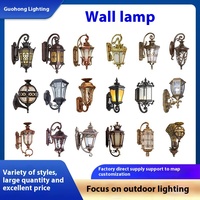 Lampe murale à énergie solaire rétro personnalisée de style européen pour l'extérieur à LED Petite lampe murale étanche en aluminium Ce Garden 80 IP65