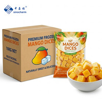 Sinocharm HACCP Fabriek Hoge Brix IQF Verse Gele Mango Blokjes Groothandelsprijs 10kg Zoete Diepvries Mango Blokjes voor Smoothies