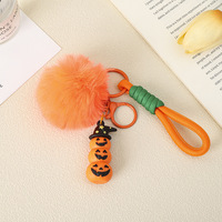 Porte-clés et pendentif de sac en peluche souple, motif monstre mignon, citrouille et fantôme, style européen et américain, best-seller transfrontalier pour Halloween