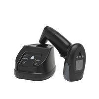 Escáner de código de barras 2D con cable/inalámbrico USB con base lector de código de barras de escaneo de alta velocidad sistema POS de escaneo de escritorio portátil