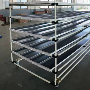 Agricultural Indoors Hydroponic <strong>Rack</strong> Microgreen Grass Grow <strong>Racks</strong> Nursery Hydroponic Fodder Tray Vertical Growing System - Product Image 1
