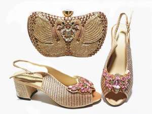 AB5859 Nouveau design bas guérir Extérieur chaussures et sac ensemble multicolores pour femmes - Product Image 4