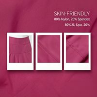 Tissu en maille 100% polyester 80GSM 180cm rose magenta uni, doux et extensible, pour t-shirts, robes, vêtements de sport et tenues actives