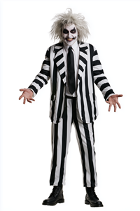Disfraz de <span class=keywords><strong>Beetlejuice</strong></span> para Hombre, Conjunto de Traje con Rayas Blancas y Negras, Disfraz de Halloween - Product Image 6