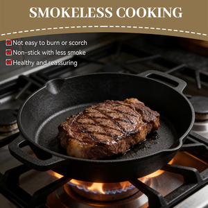 Olla <span class=keywords><strong>de</strong></span> Hierro Fundido para Cocina <span class=keywords><strong>de</strong></span> <span class=keywords><strong>Camping</strong></span>, Apta para Horno, 26cm 30cm, Sartenes <span class=keywords><strong>de</strong></span> Hierro Fundido, Sartén para Paella - Product Image 4