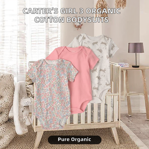 Bulala Little Planet by Carters - Body de manga corta para niña, hecho de algodón orgánico, lavable a máquina, importado, estampado floral de primavera, 12 meses - Product Image 2
