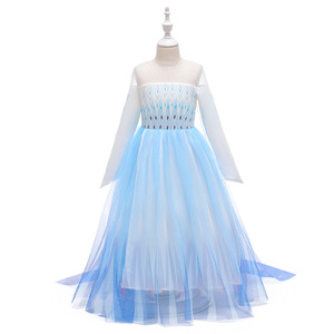 Nuevo Vestido de Princesa de Hielo y Nieve para Niñas 2026, Vestido Azul de Cristal para Cosplay, Festival, Actuación en Escenario, Fiesta de Cumpleaños, Disfraz de Carnaval - Product Image 3