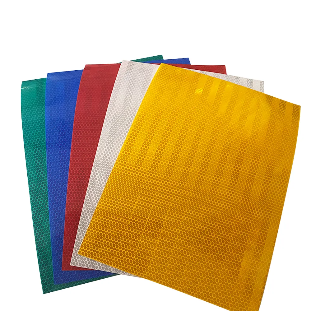 Reflective Micro Pristmatic Honeycomb HIP Sticker High Intensity Prismartic Grade Reflective Sheeting Vinyl Roll Material
