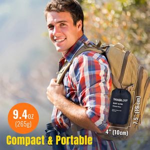 Almohada Inflable para Camping Trekology Aluft Ultra, Grande, 24x15 Pulgadas, Azul, Cojín de Aire para Viaje - Product Image 4