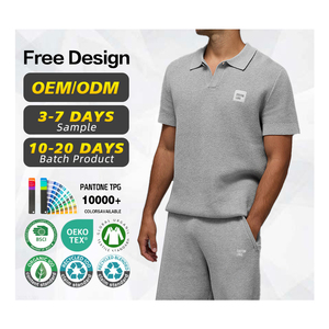 Suéter con Certificación BSCI, Fabricante de Suéteres, Logotipo Personalizado, Suéter Deportivo de Punto de Manga Corta 100% Algodón Transpirable para Hombre, para Club Deportivo - Product Image 1