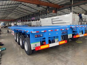 सबसे अधिक बिकने वाली फैक्टरी प्रत्यक्ष बिक्री 3/4 एक्चुलबेड सेमी ट्रेलर 20 फीट 40 फीट फ्लैट बेड कंटेनर ट्रक ट्रेलर - Product Image 6