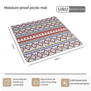 Manta de Picnic Plegable Grande Personalizada para Exteriores, Estilo Étnico, para Camping, Playa, Viajes y Picnic - Product Image 2