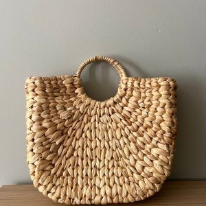 2025 élégant fait à la main rond tissé à la main plage pochette poignée eau jacinthe épaule plage sac à main léger grande capacité - Product Image 4