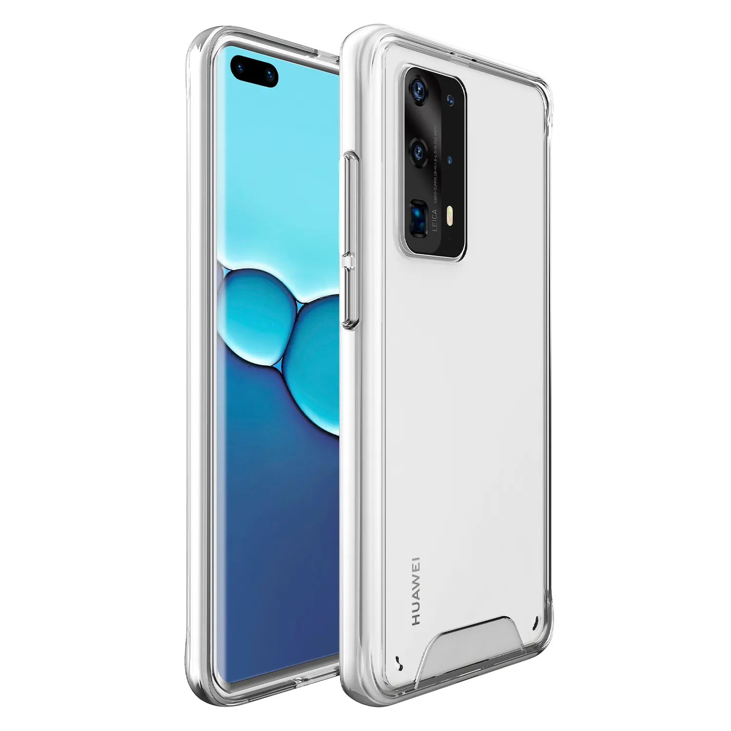 For Huawei P40 P40 Pro Drop-resistant Transparent Phone Space Case Mobile Phone Clear Back Cover Plating tpu PC clear case space