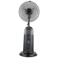 Nouveautés Eurotech : Ventilateur sur pied électrique télécommandé de 16 pouces avec humidificateur et brumisateur d'air pour intérieur