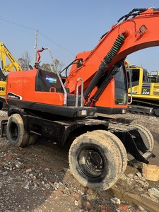Excavatrice Doosan DX150W-9C d'occasion, en bon état, 13,5 tonnes, équipement de construction coréen, excavatrice sur pneus d'occasion - Product Image 6