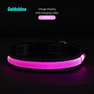 USB 충전식 조정 가능한 나일론 애완견 목걸이 분실 방지 <span class=keywords><strong>LED</strong></span> 글로우 야간 안전 기능 애완견용 프로모션 팔찌 - Product Image 3