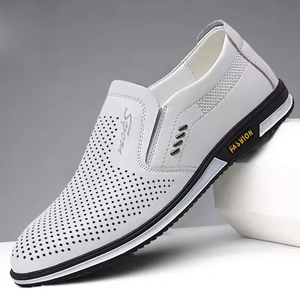 Zapatos de Cuero para Hombre, Suaves y Cómodos, Mocasines con Botones, de Alta Calidad, Transpirables, Ligeros, para Caminar, para Oficina - Product Image 2